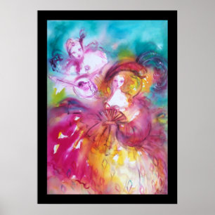 Pierrot en Arlecchina Poster