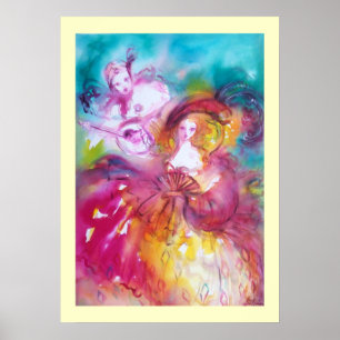 Pierrot en Arlecchina Poster