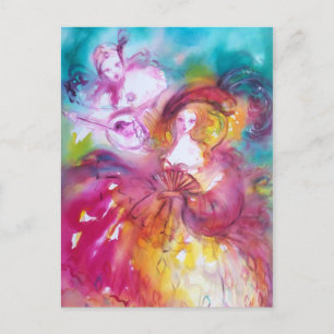 PIERROT EN ARLECCHINA Venetian Carnival, Briefkaart