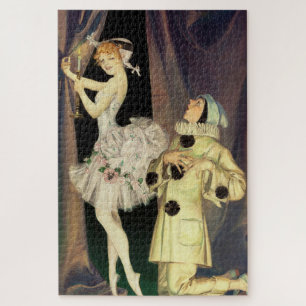 “Pierrot en Columbine” door FX Leyendecker Legpuzzel