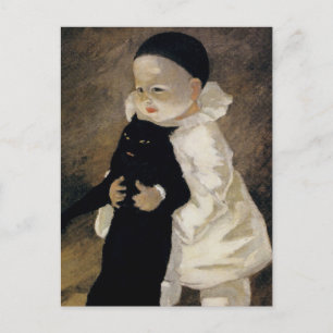 “Pierrot en de kat” door Theophile Steinlen Briefkaart