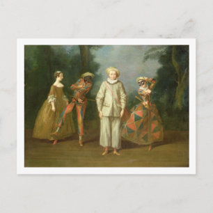 Pierrot en Harlequin Briefkaart