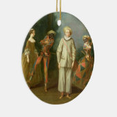 Pierrot en Harlequin Keramisch Ornament (Rechts)