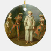 Pierrot en Harlequin Keramisch Ornament (Achterkant)