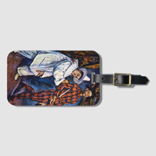Pierrot en Harlequin, Mardi Gras van Paul Cezanne Bagagelabel (Voorkant (horizontaal))