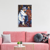 Pierrot en Harlequin, Mardi Gras van Paul Cezanne Canvas Afdruk (Insitu (Woonkamer))