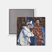 Pierrot en Harlequin, Mardi Gras van Paul Cezanne Magneet (Voorkant / Achterkant)