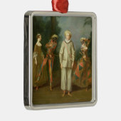 Pierrot en Harlequin Metalen Ornament (Rechts)