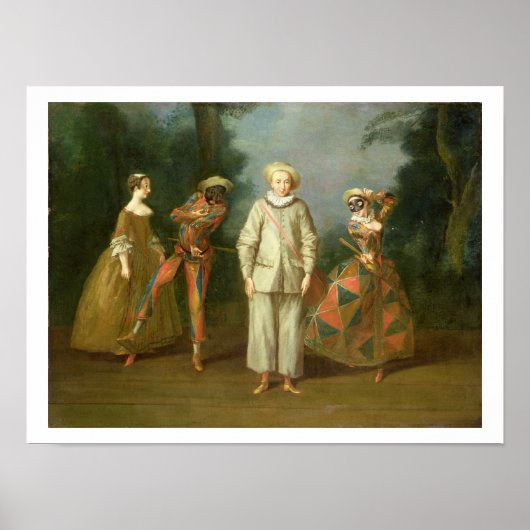 Pierrot en Harlequin Poster (Voorkant)
