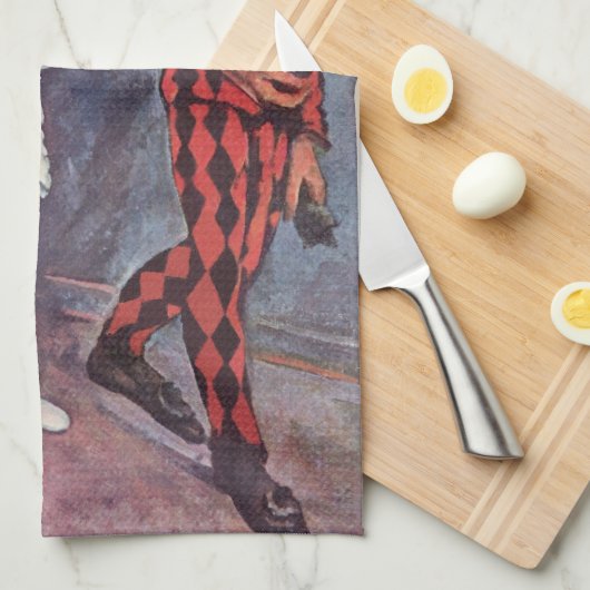 Pierrot en Harlequin Theedoek (Quarter Fold)