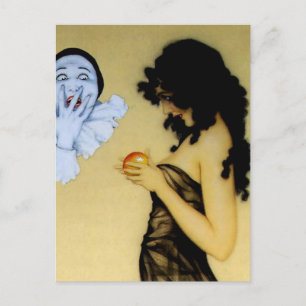 “Pierrot en verleiding” van Raphael Kirchner Briefkaart