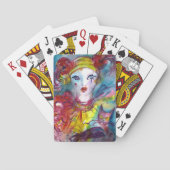 PIERROT MET CAT- / Venetiaanse maskerade-maskers Pokerkaarten (Achterkant)