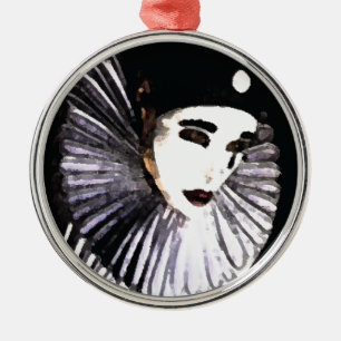 Pierrot Metalen Ornament