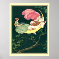 "Pierrot Moon Serenade" vers 1920 Déco Impression