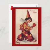  Pierrot Valentijn Briefkaart (Voorkant / Achterkant)