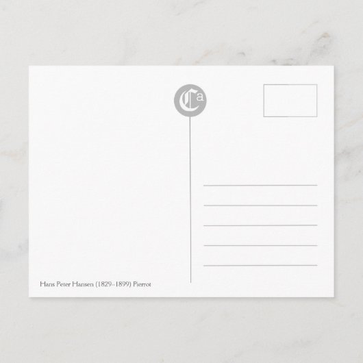 Pierrot van Hans Peter Hansen C0733 Briefkaart (Achterkant)