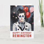 Pierrot zwart-wit kaart (Voorkant)