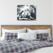 Pierrot's Repast Canvas Print (Insitu (Slaapkamer))