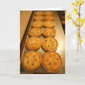 “Pies cuites au four" Carte de Thanksgiving (Fleur jaune)