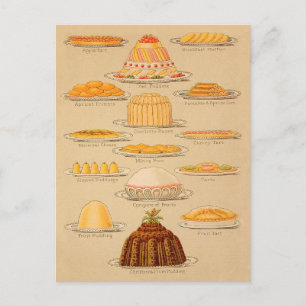 pies en puddings Koken Geschiedenis Briefkaart