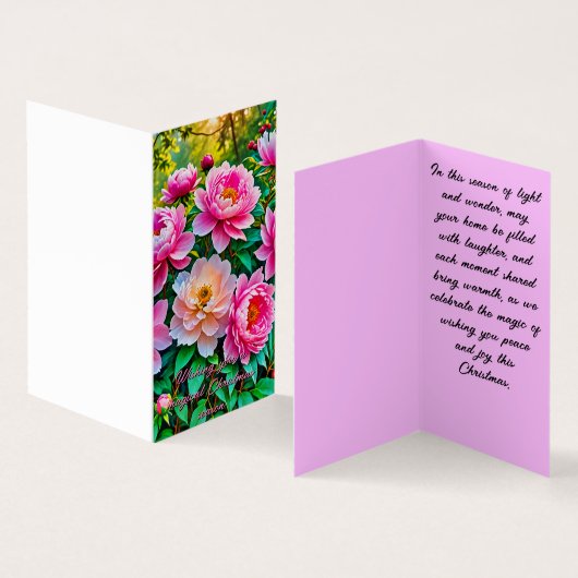 Pies florissantes Carte Chriatymas (Inside and Outside)