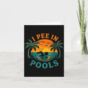 Pies in zwembaden grap sarcasme vakantie zomer kaart