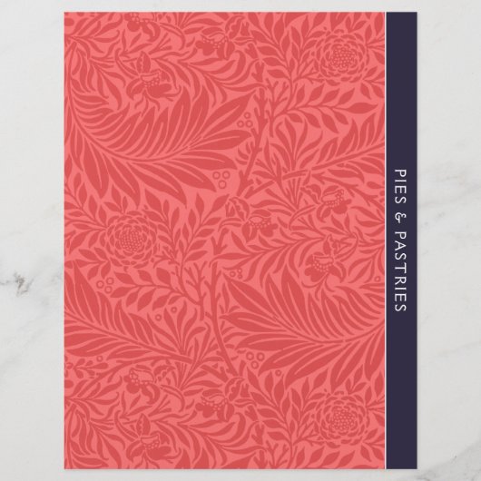 Pies | Ontvanger divider |  Rode Floral (Voorkant)