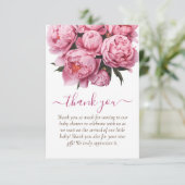 Pies roses Baby shower Merci (Debout devant)