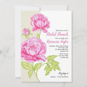 Pies roses Invitation Florale
