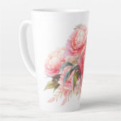 Pies roses Latte Mug (Angle gauche)