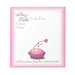 Pies & Tarts Order Form-laptop Notitieblok