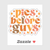 Pies voor jongens sticker (Vel)