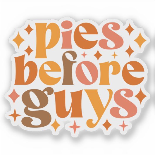 Pies voor jongens sticker (Voorkant)