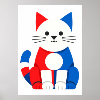 Piet Kat Printbare Digitale Download Poster
