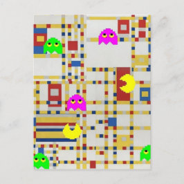 Piet-Man at Arcade Mondrian Briefkaart