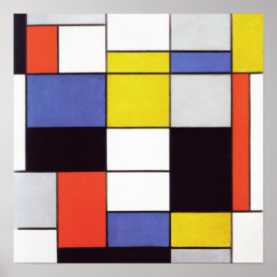 Piet Mondriaan Compositie Abstracte kunst geometri Poster