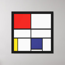Piet Mondriaan, Compositie C Canvas Afdruk