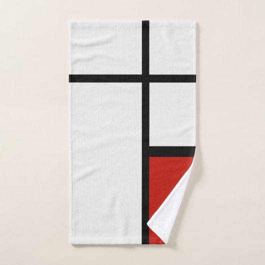 Piet Mondriaan - Compositie Geometrisch Abstract Bad Handdoek (Handdoek)