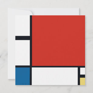 Piet Mondriaan - Compositie Geometrisch Abstract Kaart