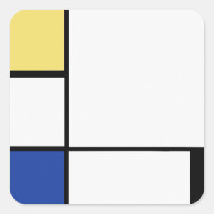 Piet Mondriaan - Compositie Geometrisch Abstract Vierkante Sticker