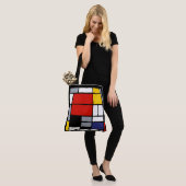 Piet Mondriaan, samengesteld met grote rode vlakte Draagtas (Op model)