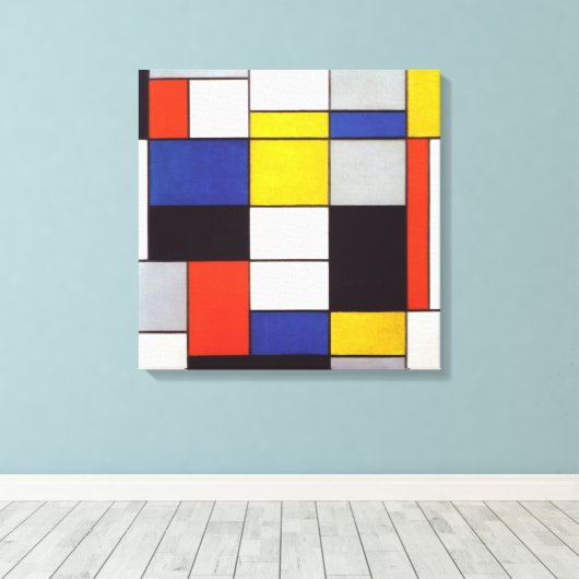 PIET MONDRIAAN - Samenstelling A 1923 Canvas Afdruk (Insitu (Houten vloer))