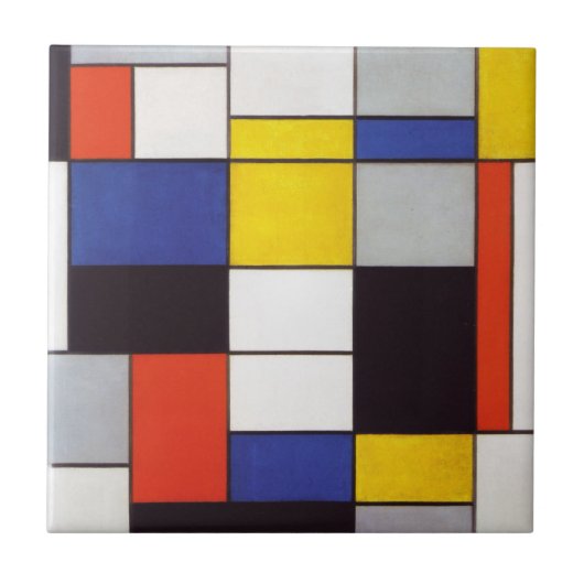 PIET MONDRIAAN - Samenstelling A 1923 Tegeltje (Voorkant)
