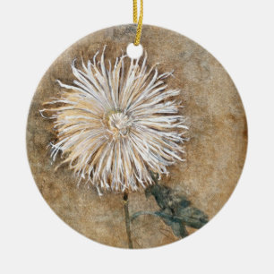 Piet Mondriaan's Chrysant - Tijdloze elegantie Keramisch Ornament