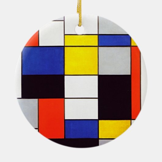 Piet Mondriaan's Compositie A Keramisch Ornament (Achterkant)