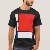Piet Mondriaanse samenstelling met rood T-shirt (Voorkant)