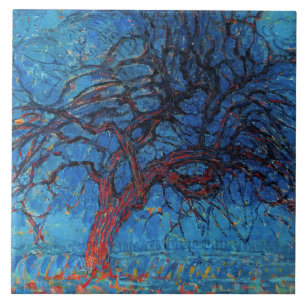 Piet Mondrian, Avond: De rode boom Tegeltje