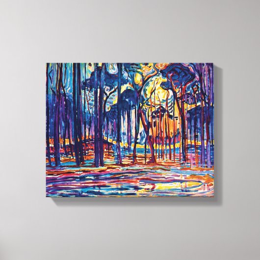 Piet Mondrian - Bossen nabij Oele Fine Art Paintin Canvas Afdruk (Voorkant)