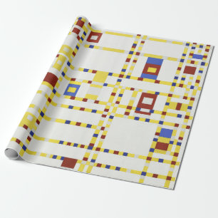 Piet Mondrian Broadway Boogie Woogie Abstracte Kun Cadeaupapier