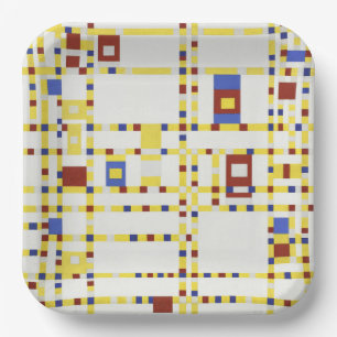 Piet Mondrian Broadway Boogie Woogie Abstracte Kun Papieren Bordje